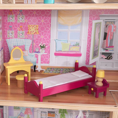 KidKraft Majestic Mansion Play Wooden Dollhouse with Furniture + Doll Family