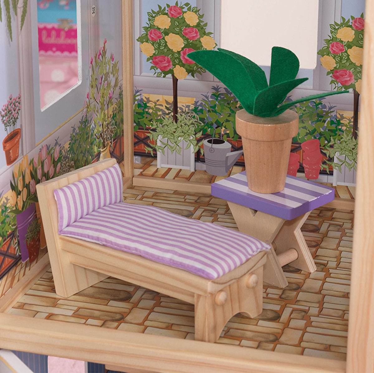 KidKraft Majestic Mansion Play Wooden Dollhouse with Furniture + Doll Family