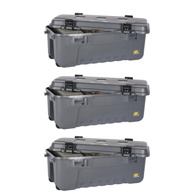 Plano 3 Pk Storage Trunk with Wheels, Lockable Sportsman Box, 108Qt (For Parts)
