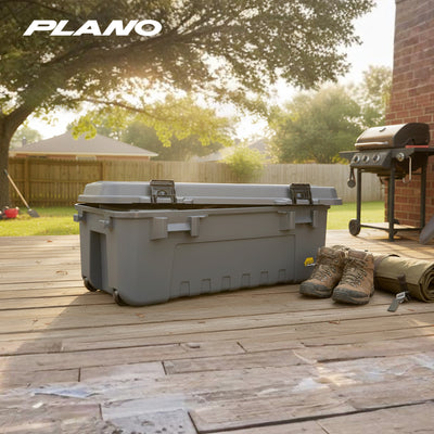 Plano 3 Pack Storage Trunk with Wheels, Lockable Sportsman Box (Open Box)