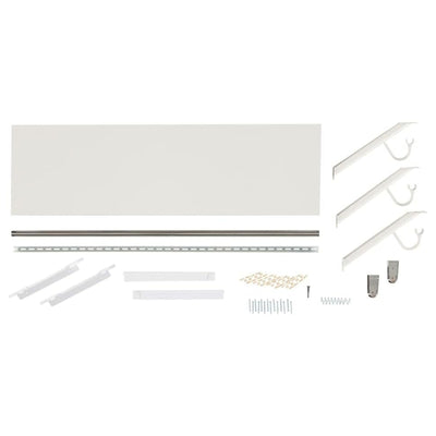 Rubbermaid 48" Premium Wood Closet Shelf W/Hanging Rod, Wall Mounted, (Open Box) - VMInnovations