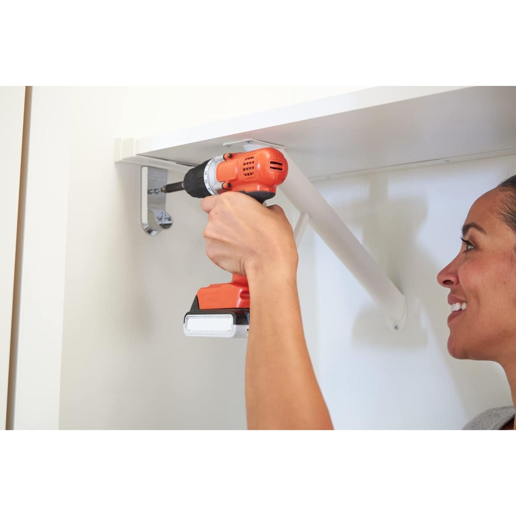 Rubbermaid 48" Premium Wood Closet Shelf W/Hanging Rod, Wall Mounted, (Open Box) - VMInnovations