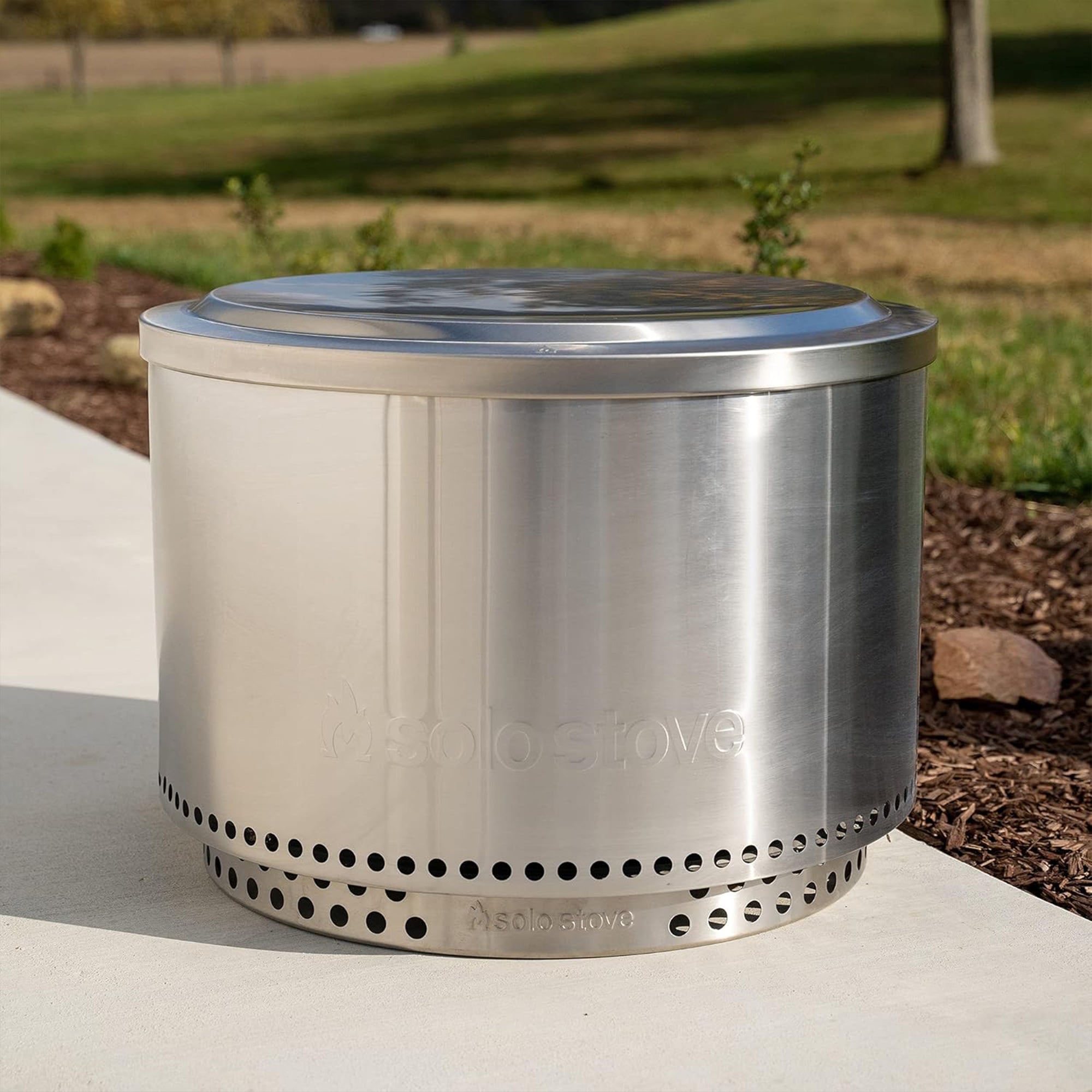 Solo Stove Yukon Fire Pit Lid, Round Stainless Steel Cover, Accessory Only