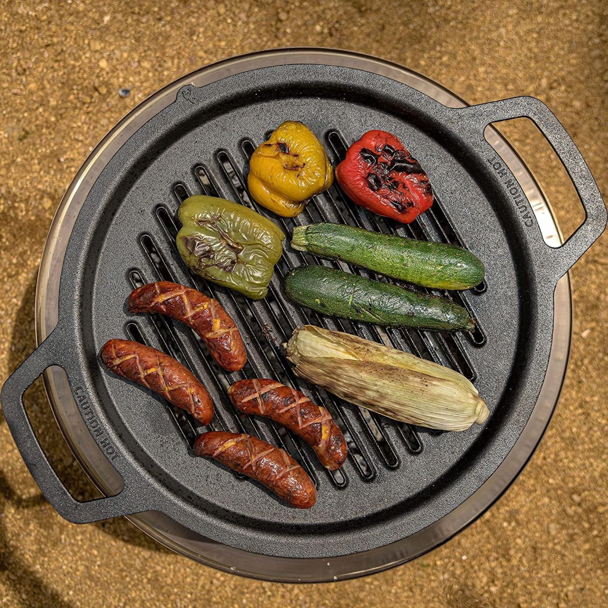 Solo Stove Yukon Grill Top & Hub, Cast Iron Cooktop with Stainless Steel Hub