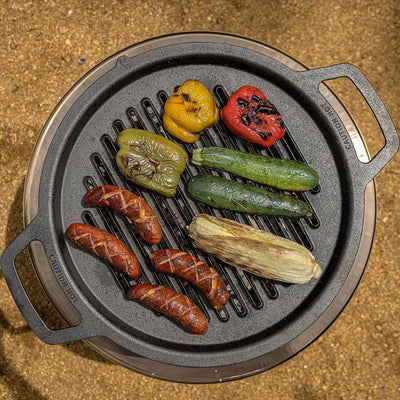 Solo Stove Yukon Grill Top & Hub, Cast Iron Cooktop with Stainless Steel Hub