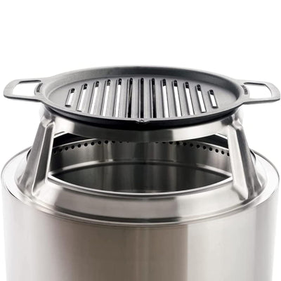 Solo Stove Yukon Grill Top & Hub, Cast Iron Cooktop with Stainless Steel Hub