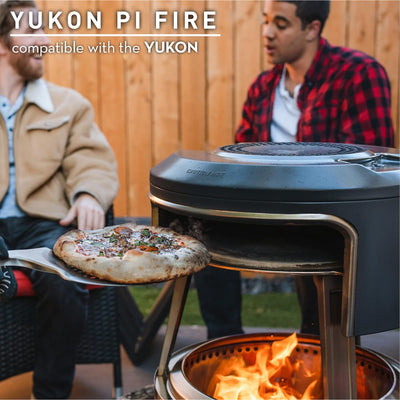 Solo Stove Yukon Pi Fire, Fire Pit Pizza Oven Accessory with Stone & Carry Bag
