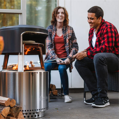 Solo Stove Yukon Pi Fire, Fire Pit Pizza Oven Accessory with Stone & Carry Bag