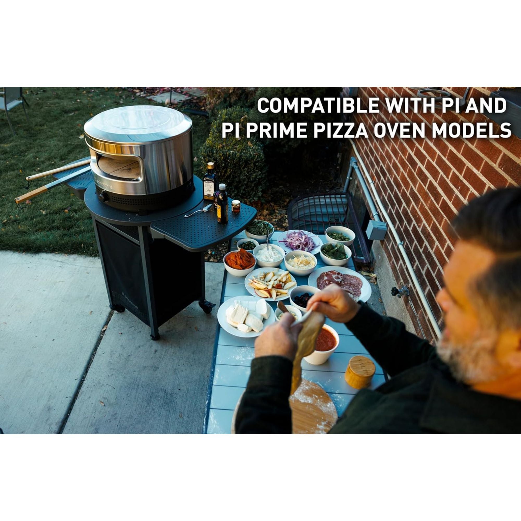Solo Stove Pizza Oven Cart for Outdoor Pi Pizza Ovens, Portable Pizza Oven Table