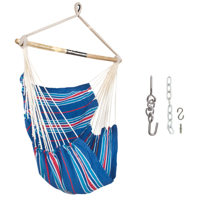 Bliss Hammocks Fabric Hammock Chair w/ Spreader Bar & Hanging Hardware for Patio - VMInnovations