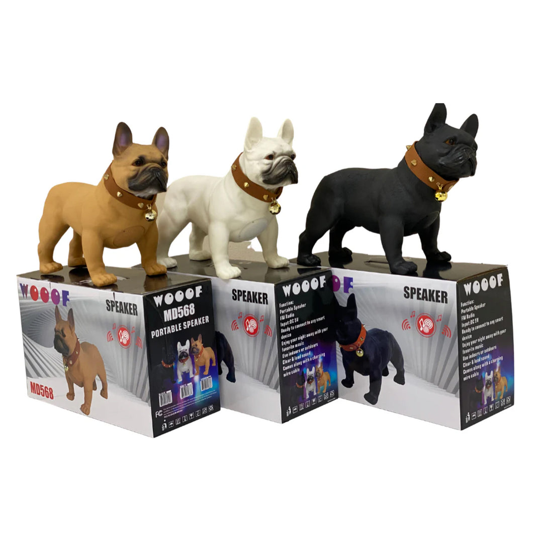 Max Power Bulldog Style Rechargeable Bluetooth Speaker with FM Radio, Brown