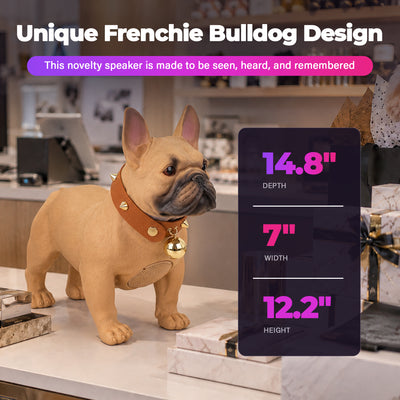 Max Power Bulldog Style Rechargeable Bluetooth Speaker with FM Radio, Brown - VMInnovations