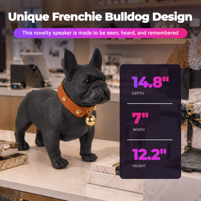 Max Power Bulldog Style Rechargeable Bluetooth Speaker with FM Radio, Black - VMInnovations