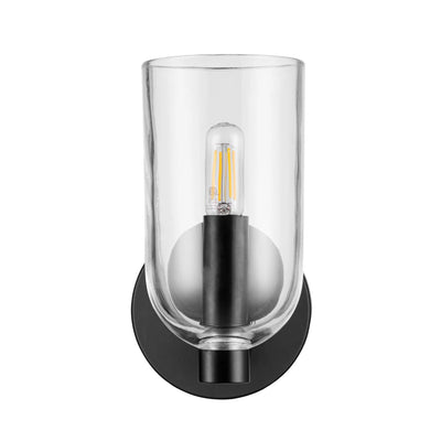 Prominence Home Hansley 1 Light Wall Sconce for Hallways or Bedrooms, Black - VMInnovations