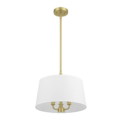 Prominence Home Billet 3 Light Semi Flush Convertible Pendant, Brushed Gold - VMInnovations