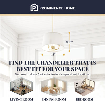 Prominence Home Billet 3 Light Semi Flush Convertible Pendant, Brushed Gold - VMInnovations