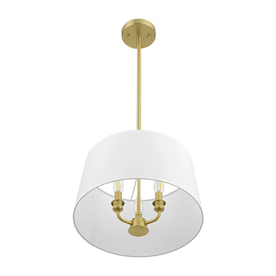 Prominence Home Billet 3 Light Semi Flush Convertible Pendant, Brushed Gold - VMInnovations