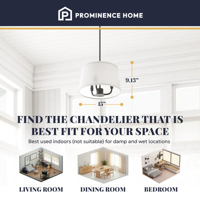 Prominence Home Billet 3 Light Semi Flush Convertible Pendant Light, Matte Black - VMInnovations