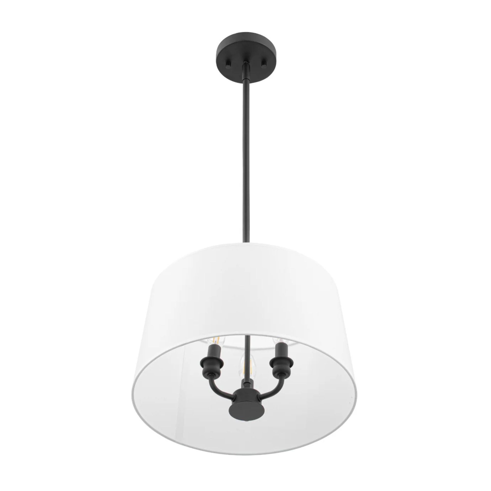 Prominence Home Billet 3 Light Semi Flush Convertible Pendant Light, Matte Black - VMInnovations