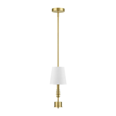 Prominence Home Bilet 4 Light Linear Chandelier with Fabric Shades, Brushed Gold - VMInnovations