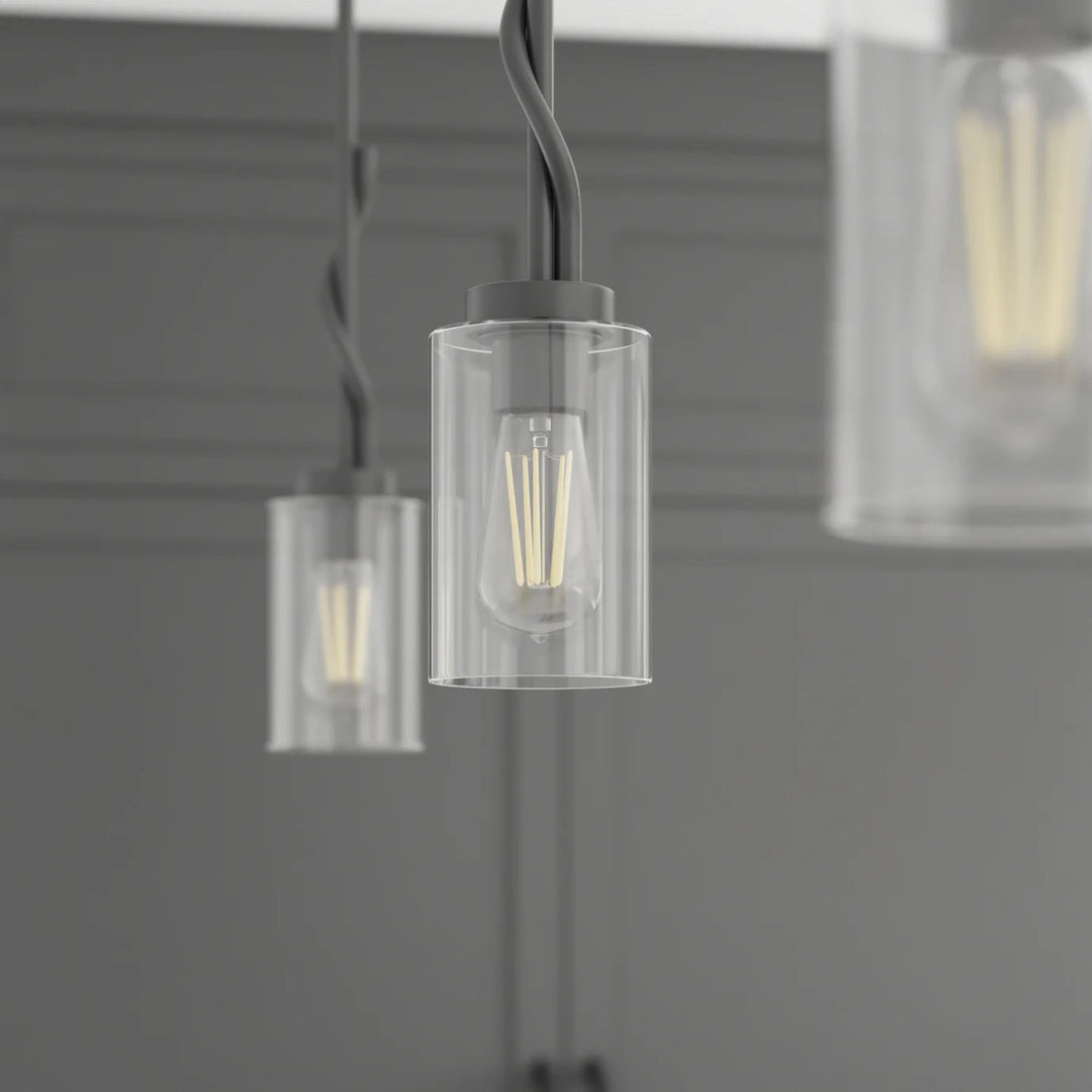 Prominence Home Lantier 1-Light Mini Pendant with Clear Glass, Matte Black - VMInnovations
