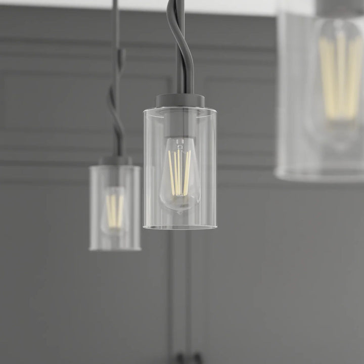 Prominence Home Lantier 1-Light Mini Pendant with Clear Glass, Matte Black - VMInnovations