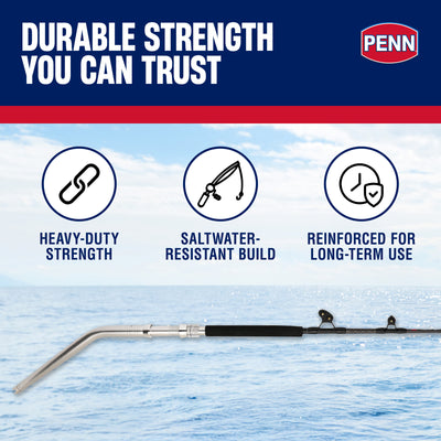 Penn Ally II Straight Butt Conventional Boat Rod, 6 Feet, Loads Up To 130 Pounds - VMInnovations