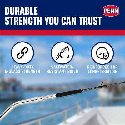 Penn Ally II Straight Butt Conventional Boat Rod, 6 Feet, Loads Up To 250 Pounds - VMInnovations