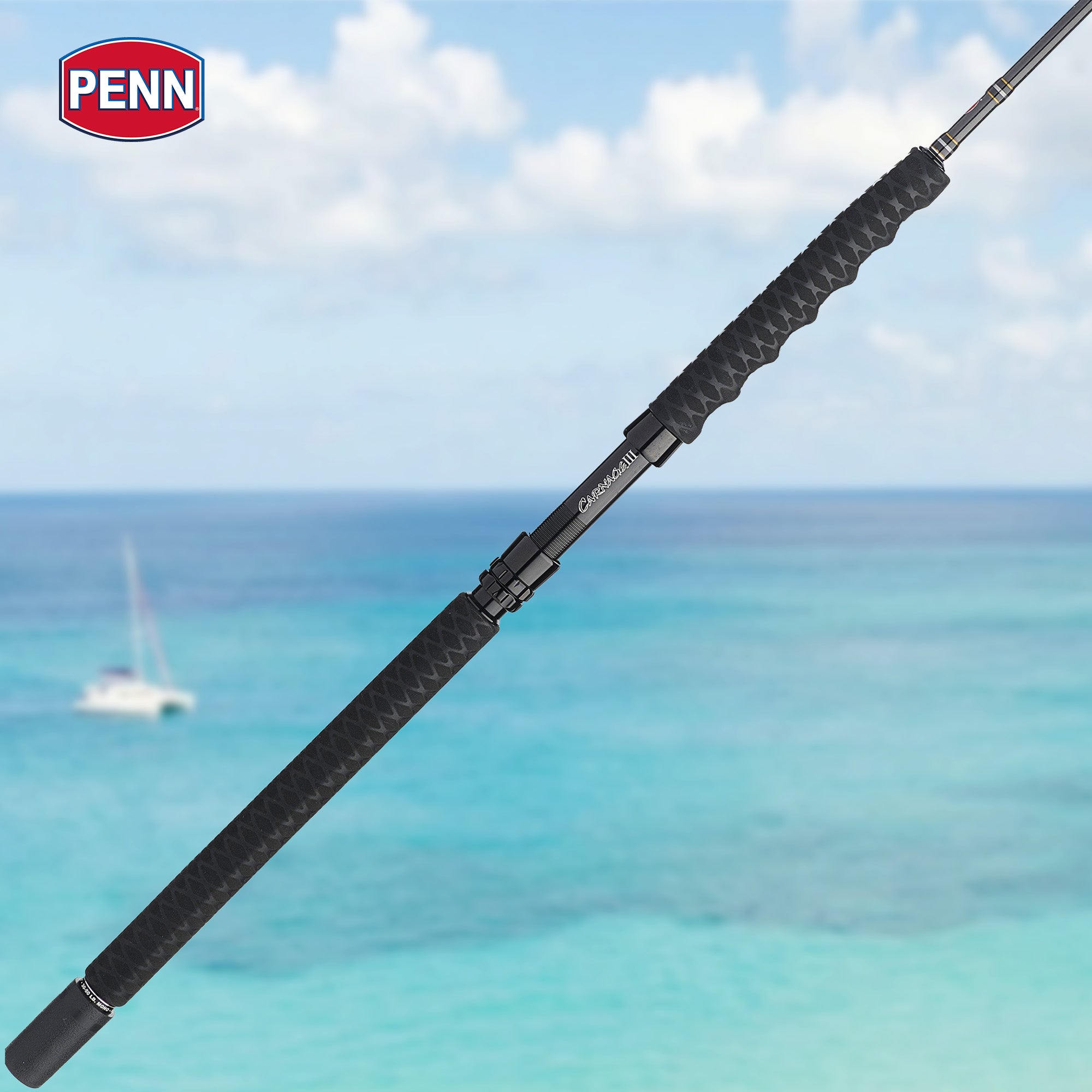 PENN Carnage III Spinning Boat Rod, 6'6" Pole, Medium Rod Power (Open Box)
