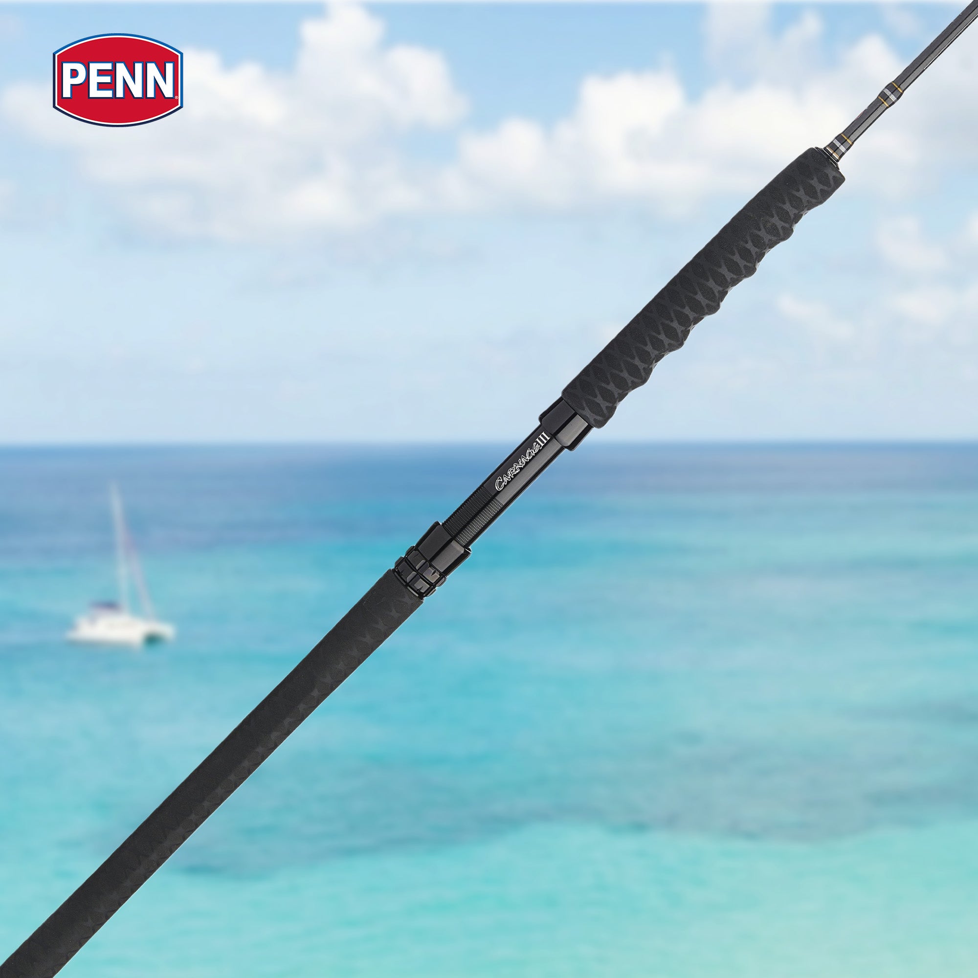 Penn Carnage III Spinning Jigging Rod, 6'6" Length Fishing Pole (Open Box) - VMInnovations