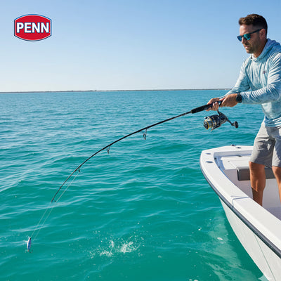 PENN Carnage III Slow Pitch Spinning Rod, 6'8" Fishing Pole, Md Heavy(Open Box)