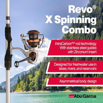 Abu Garcia Reel & Fishing Rod, Revo X Spinning Combo 7' Fishing Pole, Medium - VMInnovations