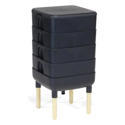 FCMP Essential Living Worm Composter Bin, 4-Tray Indoor System, Black (Open Box) - VMInnovations
