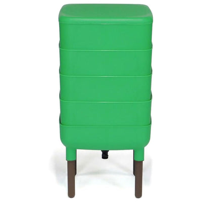FCMP Outdoor Essential Living Worm Composter Bin, 4-Tray Indoor System, Green - VMInnovations