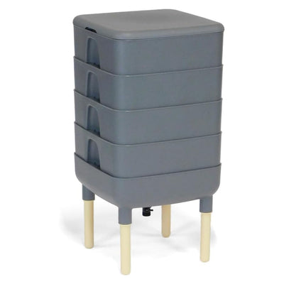 FCMP Outdoor Essential Living Worm Composter Bin, 4-Tray Indoor System(Open Box)