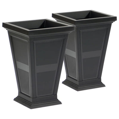 FCMP Outdoor Modemmo Self-Watering Planter, Chelsea Pattern, Black, (Open Box)