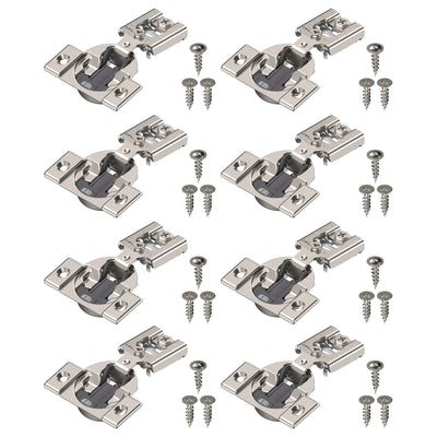Blum COMPACT BLUMOTION Hinge (4 Kits), 1/2" Overlay, 105° Opening Angle, Steel, Integrated Soft-Close Hinges for Face Frame Cabinets