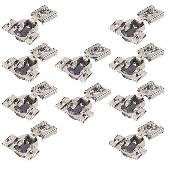 Blum COMPACT BLUMOTION Hinge (10 Pack), 1/2" Overlay, 105° Opening Angle, Steel, Integrated Soft-Close Hinges for Face Frame Cabinets