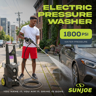 Sun Joe SPX100-GO 1300 Electric Pressure Washer | Portable, Lightweight | Includes Accessories | Ideal for Cars, Patios & Decks (Open Box)
