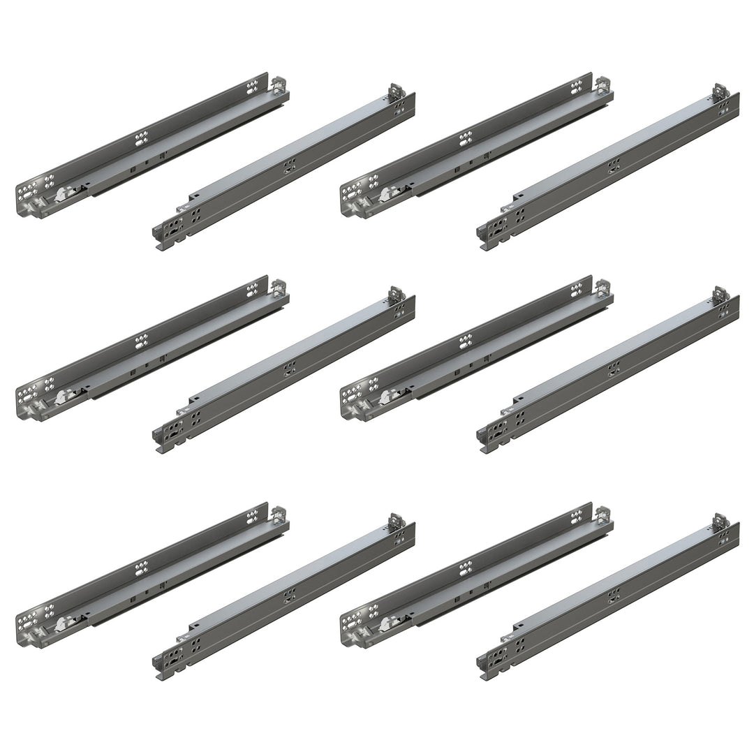 Blum TANDEM plus BLUMOTION Concealed Undermount Drawer Runner Kit (6 Pack), 18-Inch, Full Extension, Soft-Close, Steel, 100 lb. Load Capacity for Wood Drawers