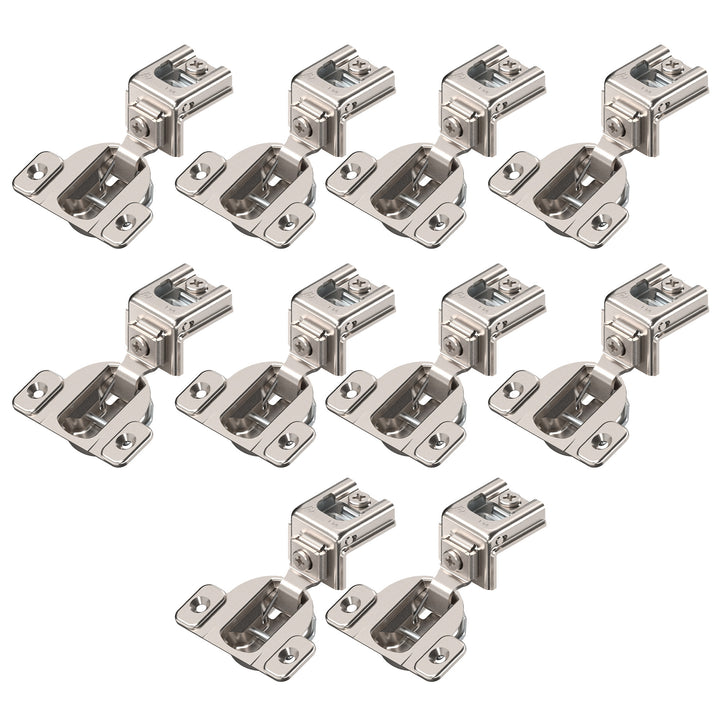 Blum COMPACT hinge (10 Pack), 1-1/4" Overlay, 110° Opening Angle, Steel, Concealed Hinges for Face Frame Cabinets
