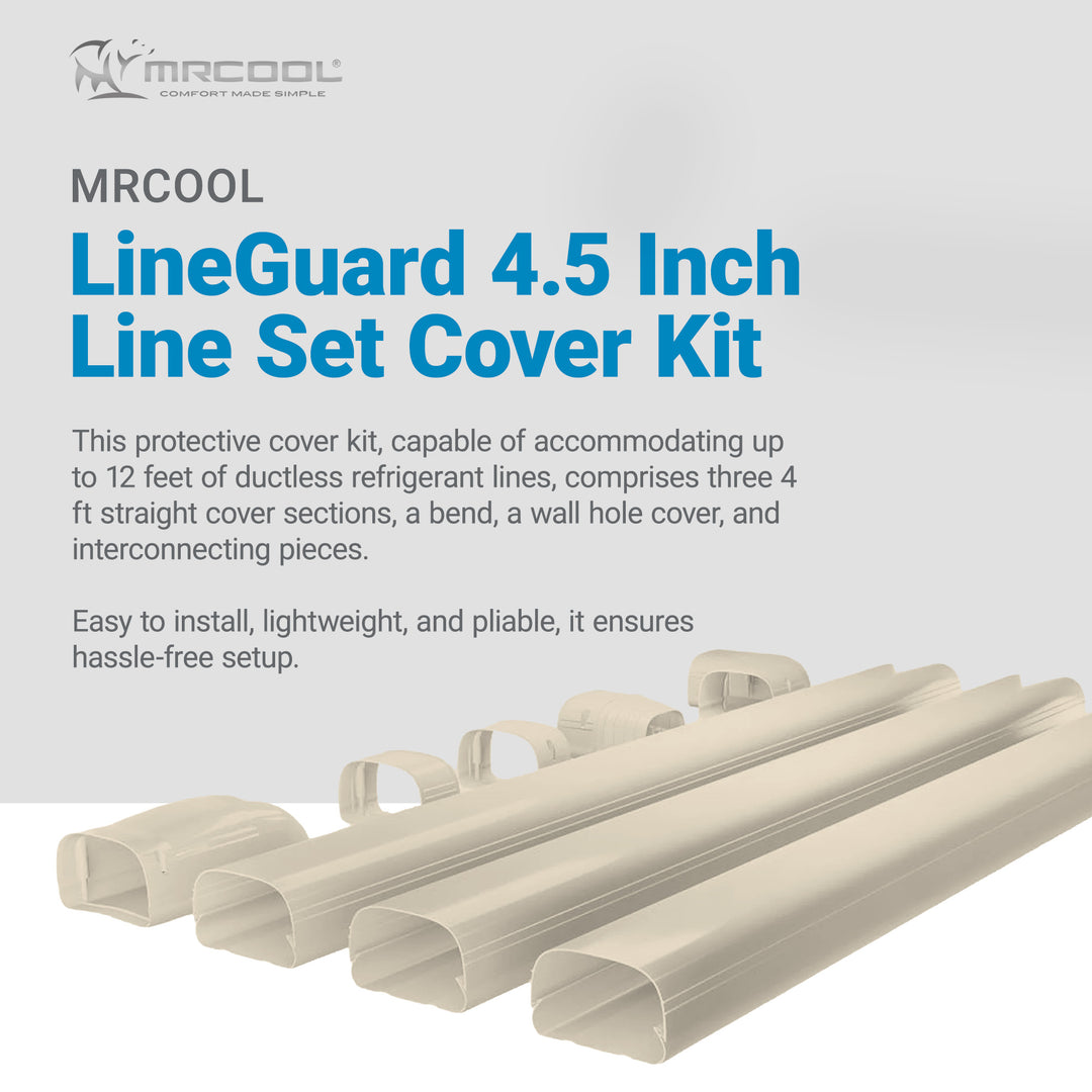 MRCOOL LineGuard Line Set Outdoor Cover for Ductless Mini Split System, Tan