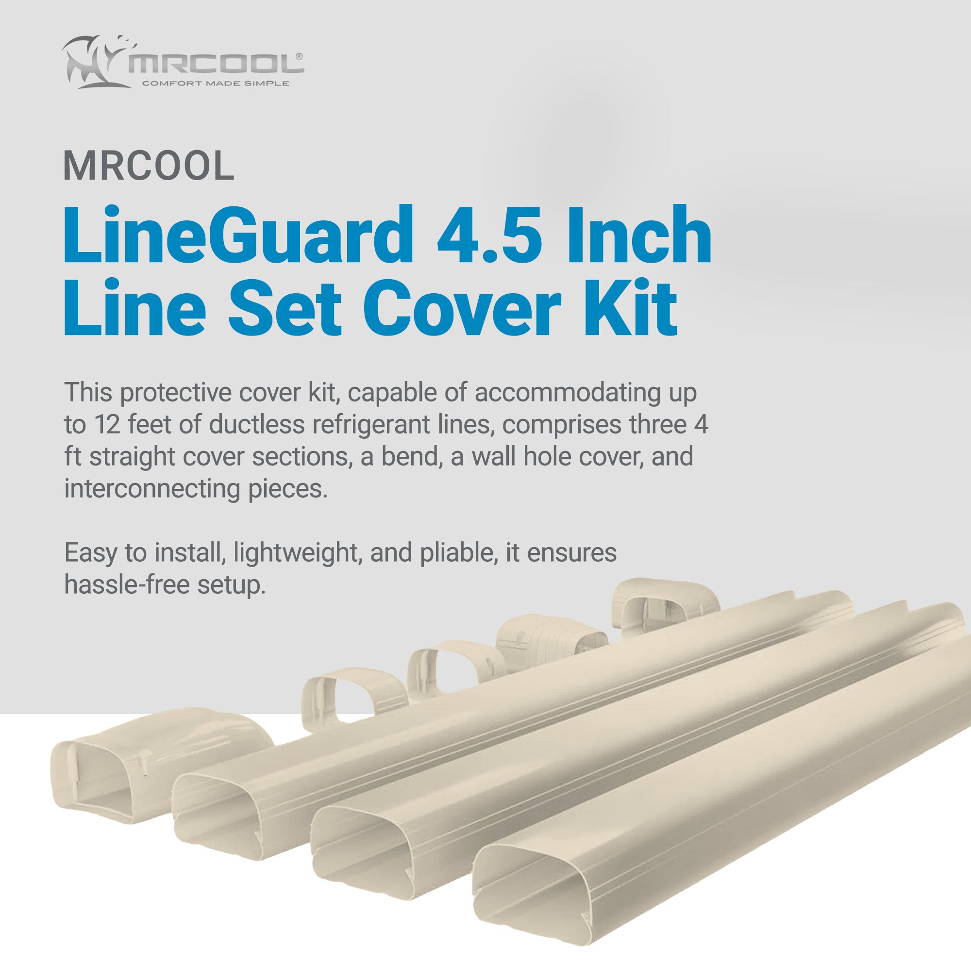 MRCOOL LineGuard Line Set Outdoor Cover for Ductless Mini Split System(Open Box) - VMInnovations