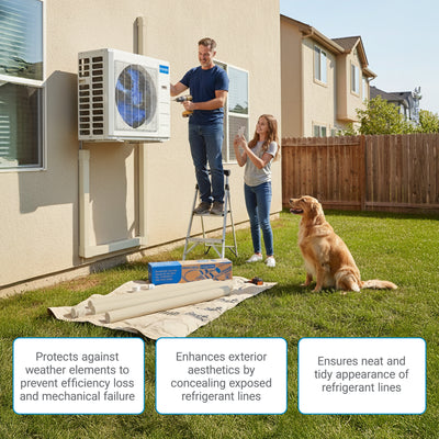 MRCOOL LineGuard Line Set Cover for Ductless Mini Split System (For Parts) - VMInnovations
