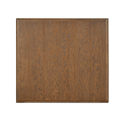 ROME + OAK Stratford Curved Leg End Table with Drawer and Shelf, Dark Brown Oak