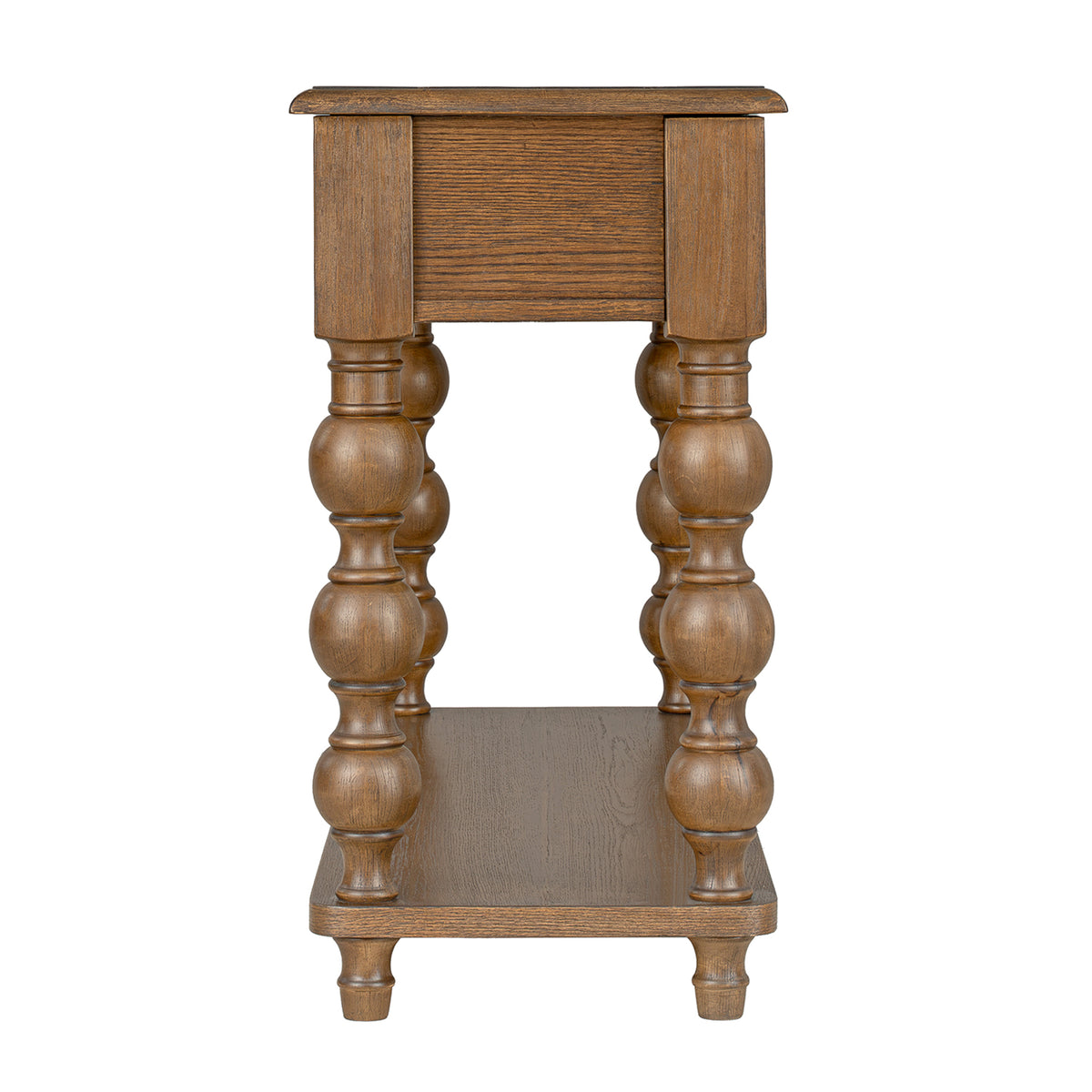 ROME + OAK Stratford Curved Leg Console Table with 2 Drawers, Dark Brown Oak