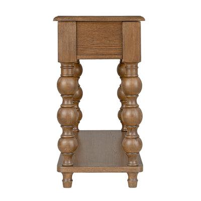 ROME + OAK Stratford Curved Leg Console Table with 2 Drawers, Dark Brown Oak