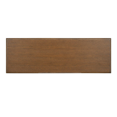 ROME + OAK Stratford Curved Leg Console Table with 2 Drawers, Dark Brown Oak