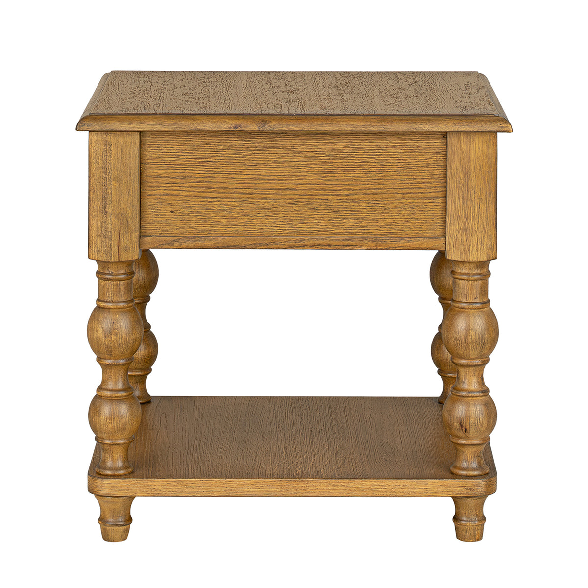 ROME + OAK Stratford Square Wood Coffee Table with Drawers, Natural Oak