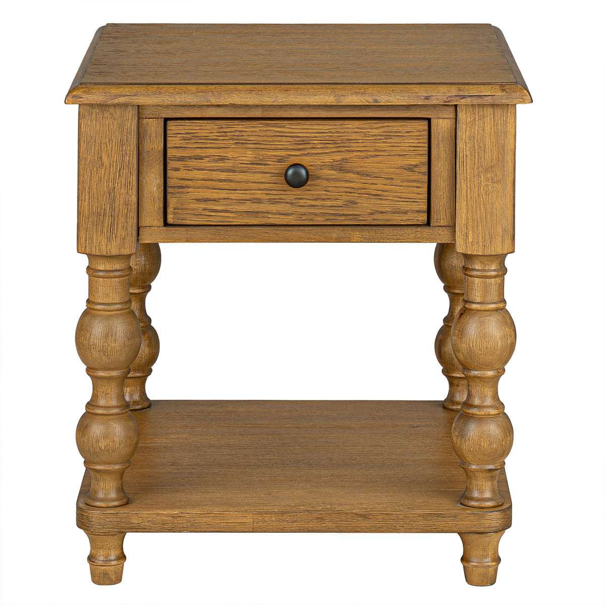 ROME + OAK Stratford Square Wood Coffee Table with Drawers, Natural Oak